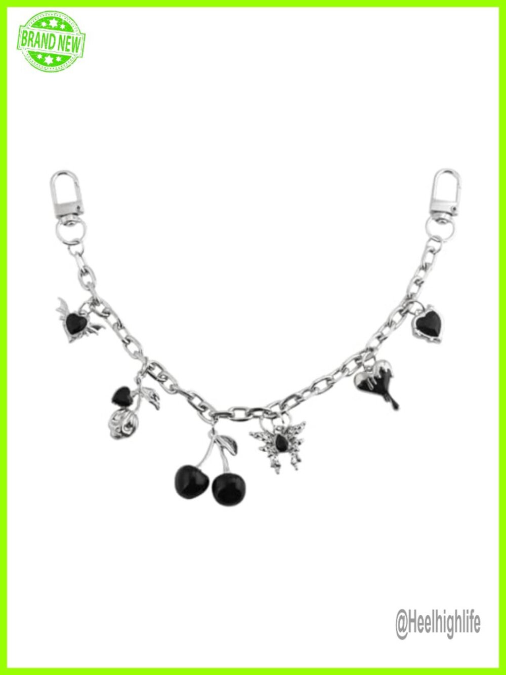 Gothic Metal Bag Charm Chain Keychain Purse Handbag Accessory